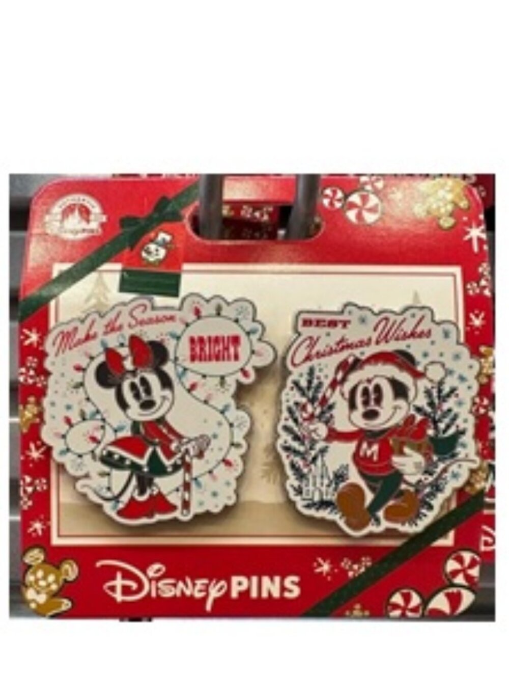 2022 Disney Parks Christmas Holidays Mickey Minnie Mouse 2 Pins New